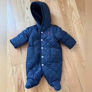 Ralph Lauren winter coat, size newborn , worn once, high quality thick bunting